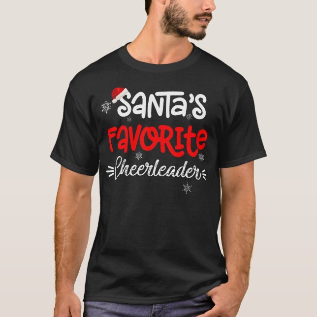 Christmas Shirts Santa'S Favourite Cheerleader Fun (Front)