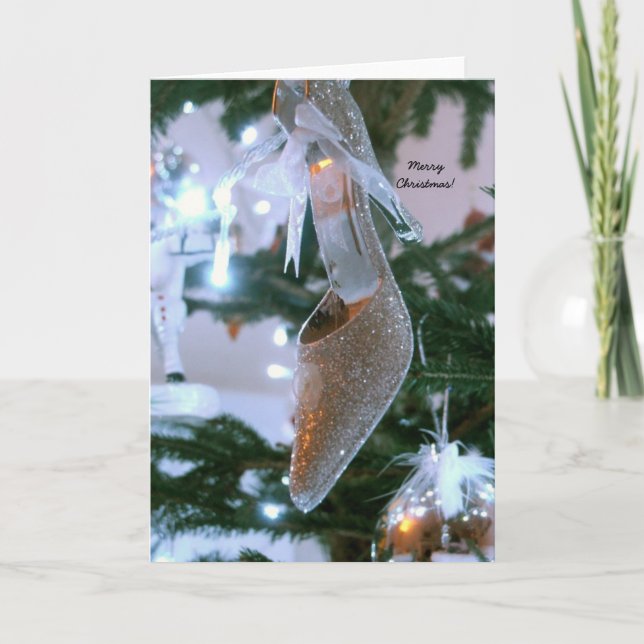 Christmas Shoe Greetings Card (Front)