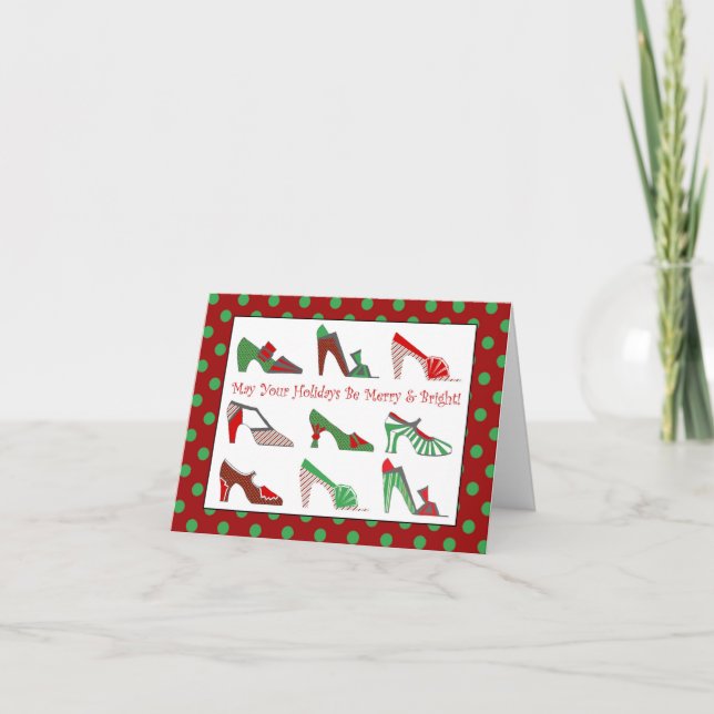 Christmas Shoes Greeting Card (Front)