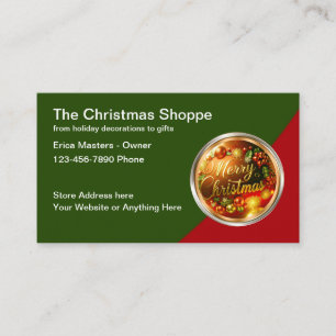Christmas Shop Theme Business Cards