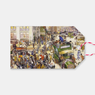 Christmas Shoppers on Fifth Avenue (New York City) Gift Tags