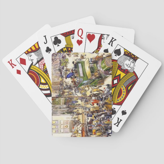 Christmas Shoppers on Fifth Avenue (New York City) Playing Cards (Back)