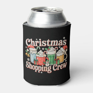 Christmas Shopping Crew Xmas Coffee Holiday Season Can Cooler