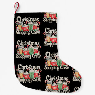 Christmas Shopping Crew Xmas Coffee Holiday Season Small Christmas Stocking