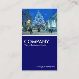Christmas Shopping - Deep Navy Business Card