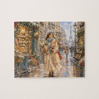 Christmas Shopping in Paris Jigsaw Puzzle