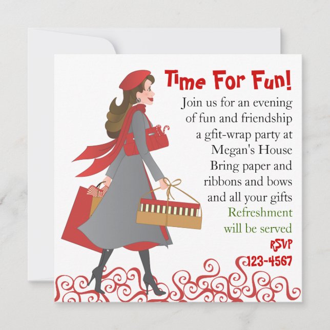 Christmas Shopping Invitation (Front)