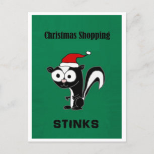 Christmas Shopping Stinks Postcard