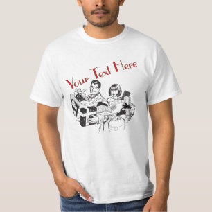 Christmas Shopping Vintage Template T-Shirt