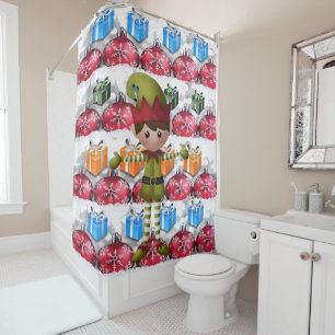 Christmas shower curtain