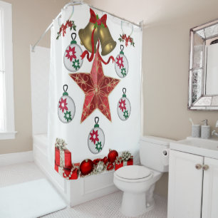 Christmas shower curtain