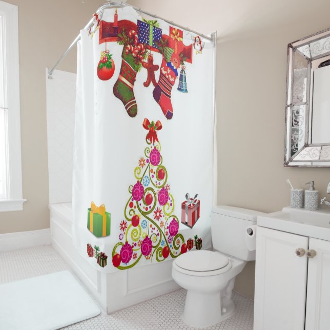 Christmas shower curtain (In Situ)