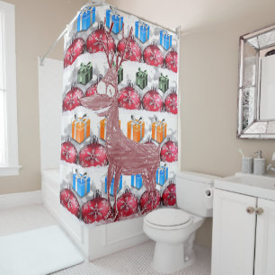 Christmas shower curtain