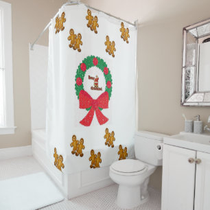 Christmas shower curtain