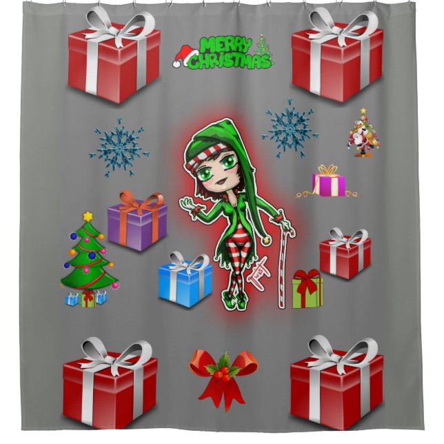 Christmas Shower Curtain (Front)