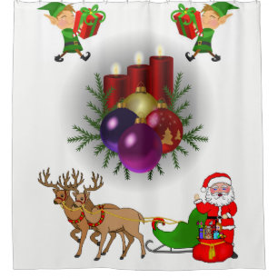 Christmas shower curtain
