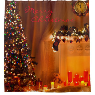 Christmas Shower Curtain/Christmas Tree Curtain