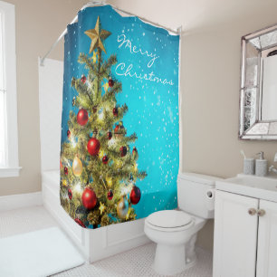 Christmas Shower Curtain/Christmas Tree Curtain