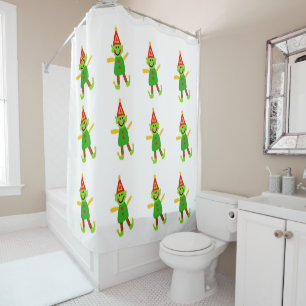 Christmas Shower Curtain Elf