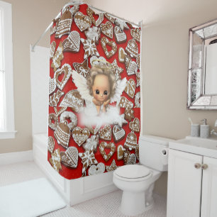 Christmas Shower Curtain, Elf Shower Curtain