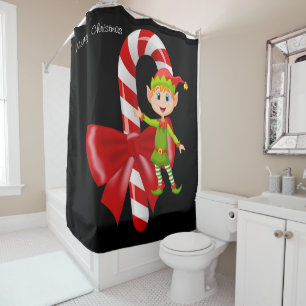 Christmas Shower Curtain, Elf Shower Curtain