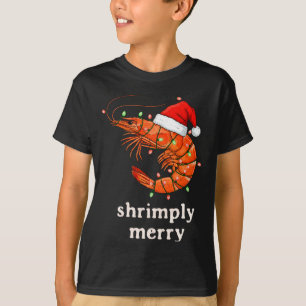 Christmas Shrimp Holiday Shrimply Merry Funny Fest T-Shirt