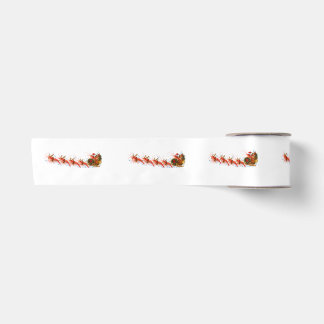Christmas Shrimp Santa Sleigh Satin Ribbon