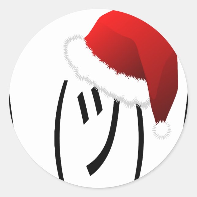 christmas shrug emoji classic round sticker (Front)
