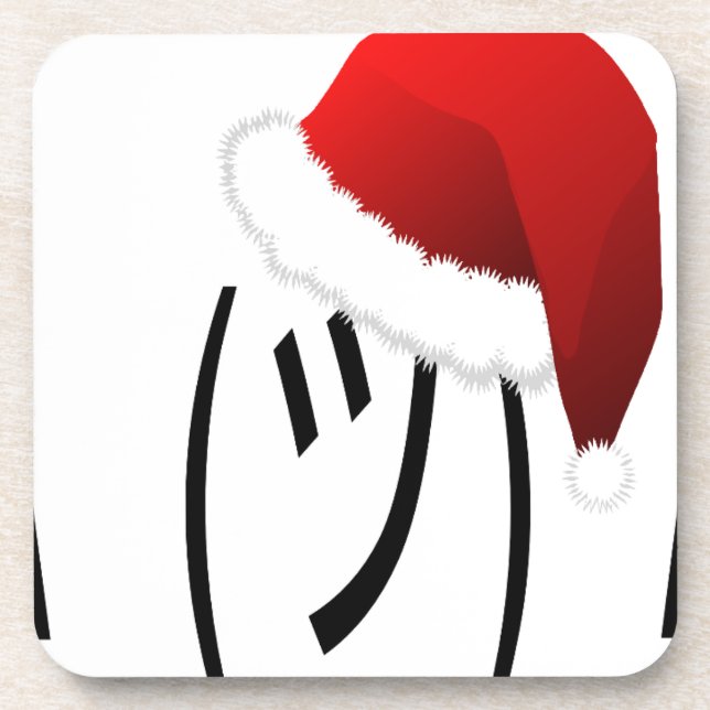 christmas shrug emoji coaster (Front)