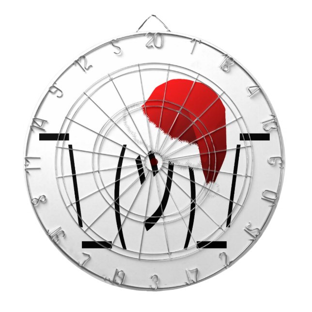 christmas shrug emoji dartboard (Front)