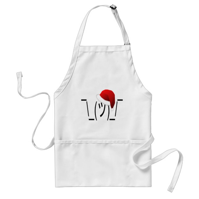 christmas shrug emoji standard apron (Front)