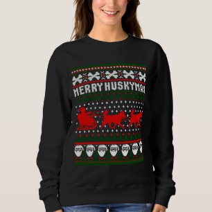 Christmas Siberian Husky Dog Funny Sweatshirt