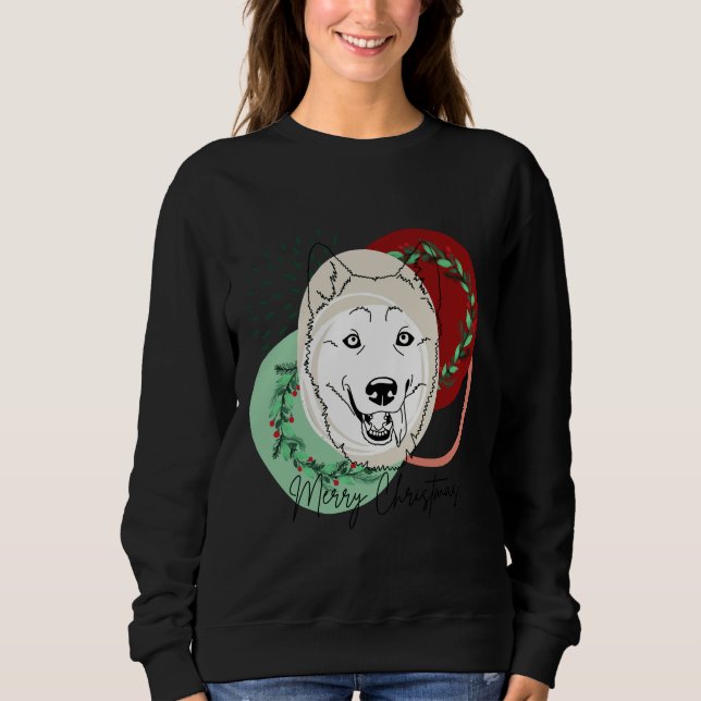 Christmas Siberian Husky     Sweatshirt (Front)