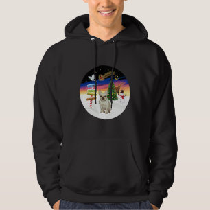 Christmas Signs With A French Bull Dog Fawn Hoodie