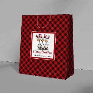 Christmas Silly Geese Humour Whimsical Gift Bags