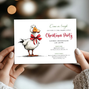 Christmas Silly Geese Quirky Humour Party Invite