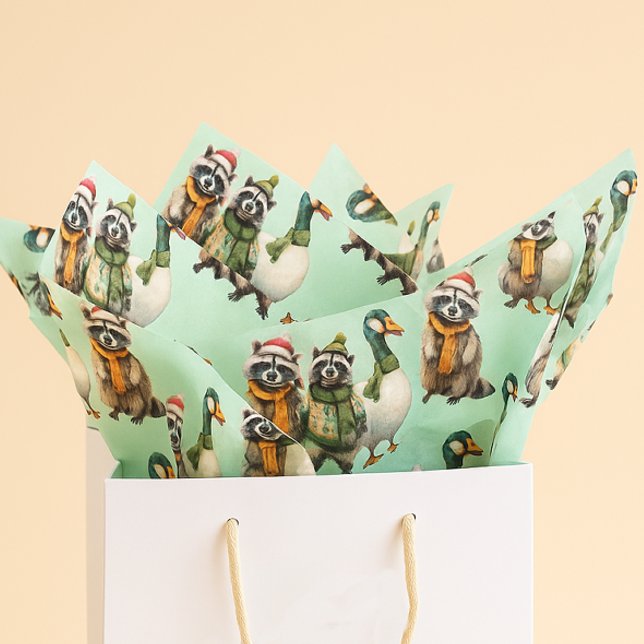 Christmas Silly Goose Feral Racoon  Tissue Paper (Creator Uploaded)