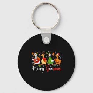 Christmas Silly Goose Funny Merry Goosemas Xmas Tr Key Ring