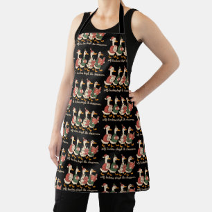 Christmas Silly Teacher Goose Gift Cosy Winter Apron