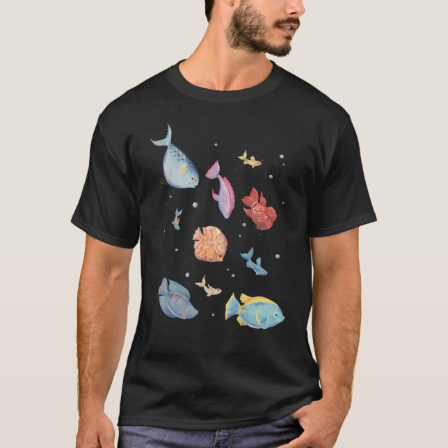 Christmas Silver Dollar Fish T-Shirt (Front)