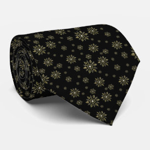 Christmas Silver Snowflake Men's Tie