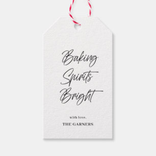 Christmas Simple Elegant Baking Spirits Gift Tags