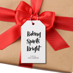 Christmas Simple Elegant Baking Spirits Gift Tags