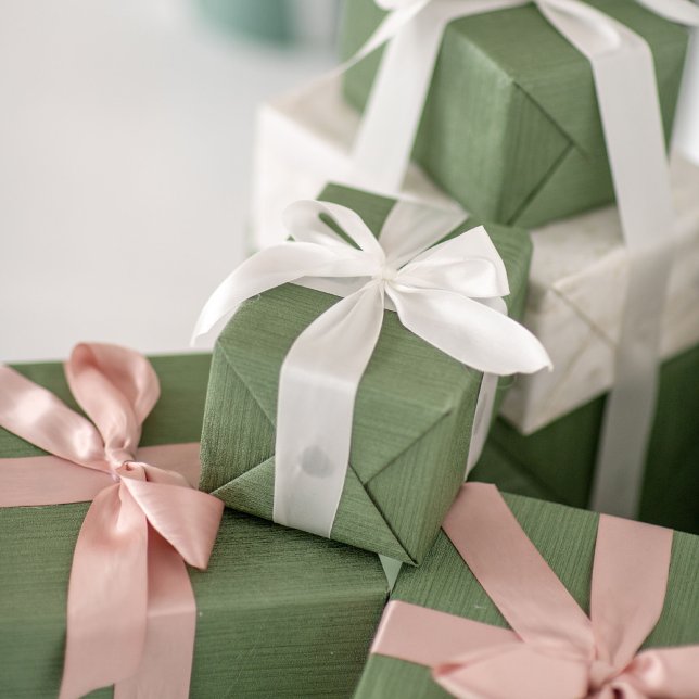 Christmas simply traditional sage green festive wrapping paper (Trendy solid sage green gift wrapping paper for Christmas and new year by Zazzle. Cute modern color)