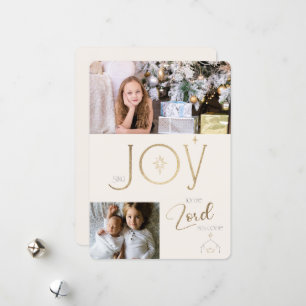 Christmas Sing Joy for the Lord has Come Custom Ph Holiday Card