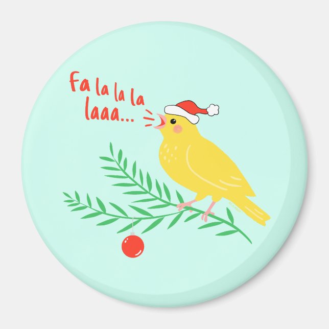 Christmas Singing Canary Magnet (Front)