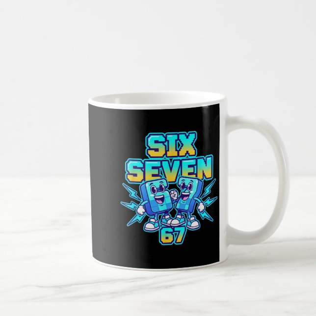 Christmas Six Seven 67 Meme Funny Retro Electric H Coffee Mug (Right)