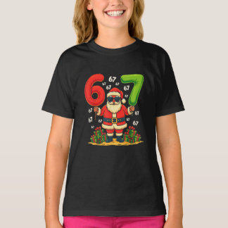 Christmas Six Seven Santa Claus 6 7 Funny Gen Z  T-Shirt