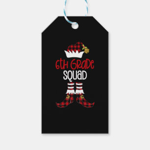 Christmas Sixth Grade Squad Elf Teacher Student Gift Tags
