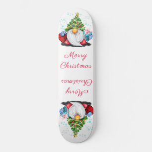 Christmas Skateboard Gift Gnomes with Gifts